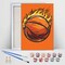 Framed Paint by Numbers Kit for Adults, 8x12 Inch Basketball Oil Painting Canvas with Acrylic Paints & Brushes, Beginner DIY Wall Art Home Decor